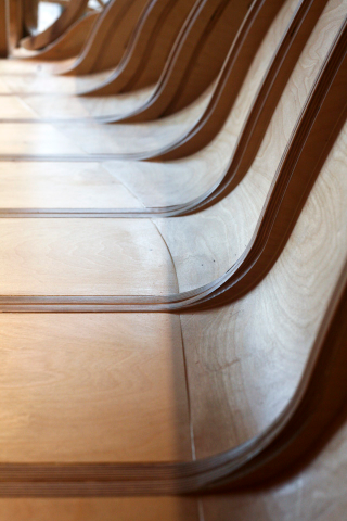 Illustration for article titled Bendy Wooden Room Snaps Together Like Tetris, Takes Over House
